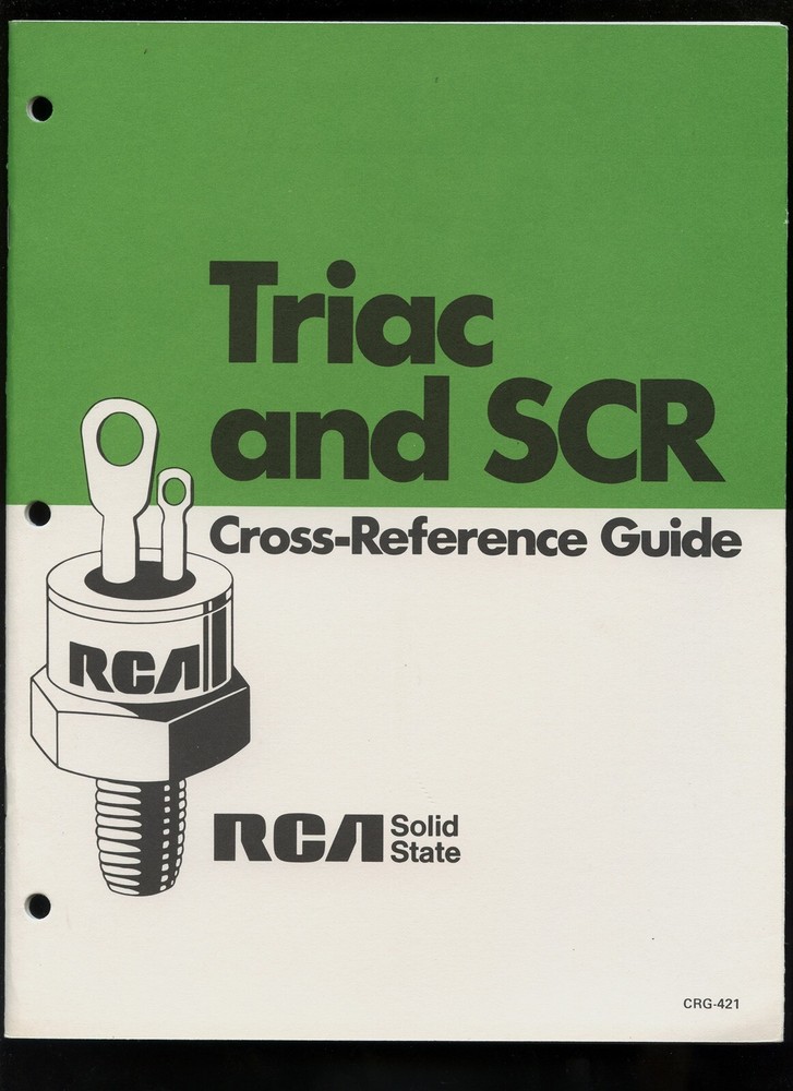1976 RCA TRIAC & SCR Cross-Reference Guide 30 pages