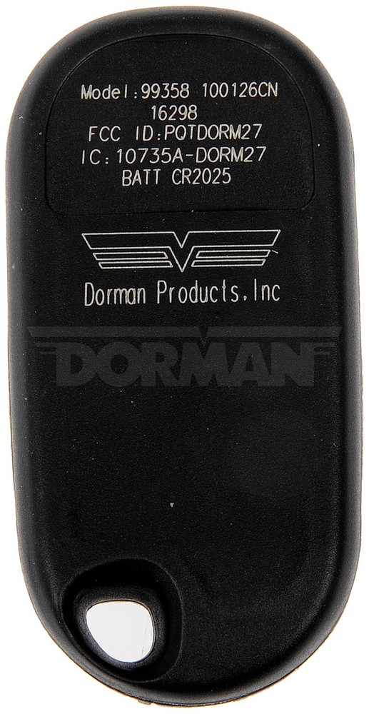 Dorman 99358 Keyless Entry Remote 3 Button