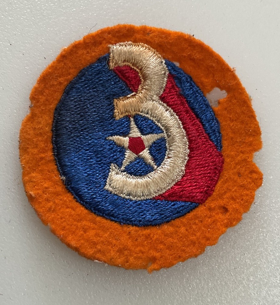 Original WWII USAAF 3rd Air Force Shoulder Felt Patch
