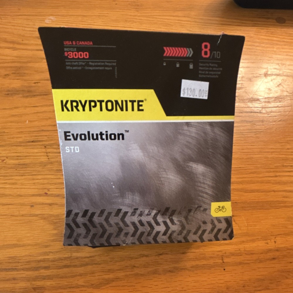 Kryptonite Evolution STD U-Lock Bicycle Lock, Steel, Key, Black, High Security