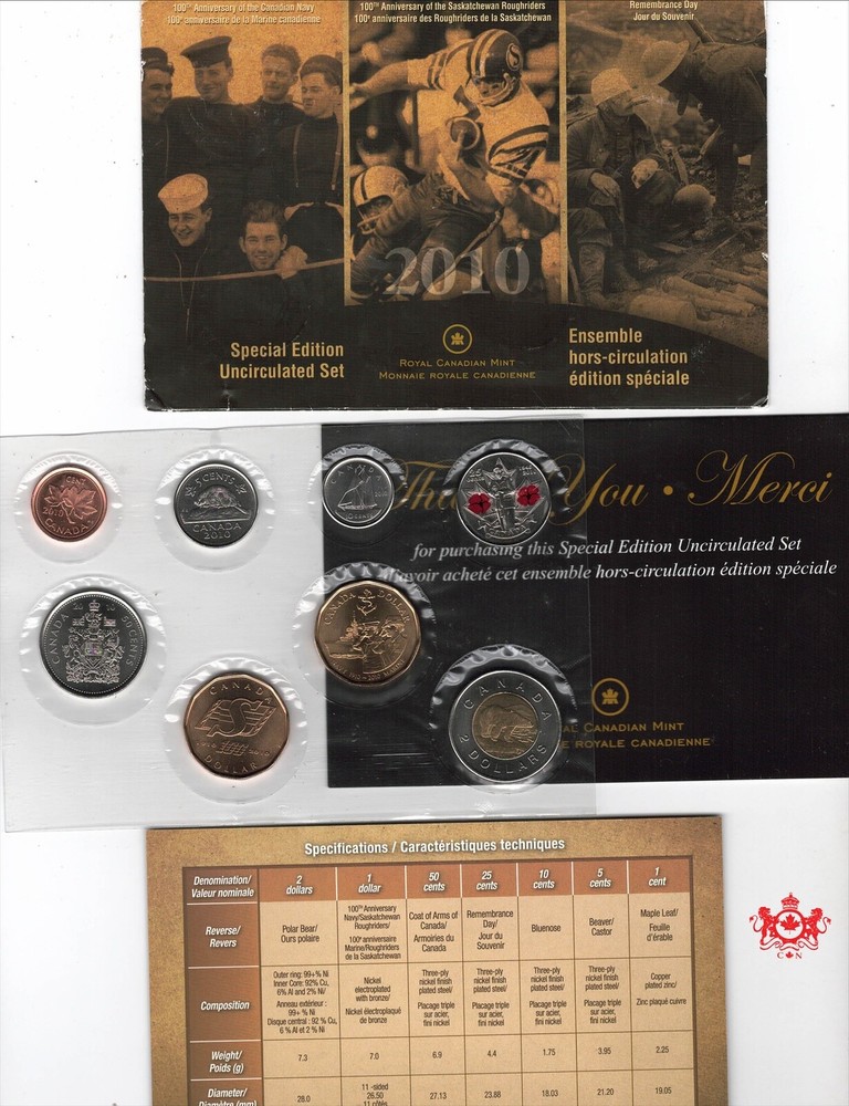 2010 Canada Special Edition Proof Like Set - Royal Canada Mint - 14 Serrations