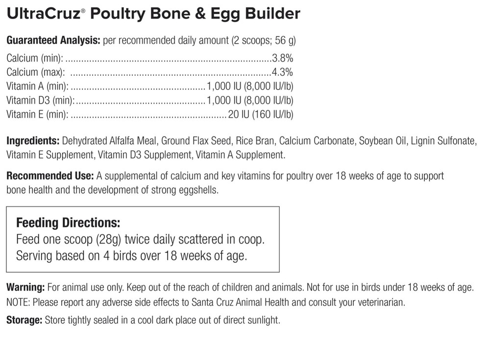 UltraCruz Poultry Bone and Egg Builder, 10 lb
