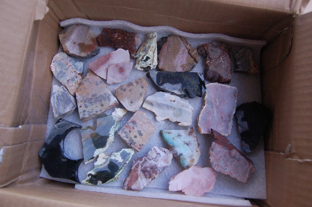 Miscellaneous Jasper, Agate and Marble Slabs, End Cuts Ect.