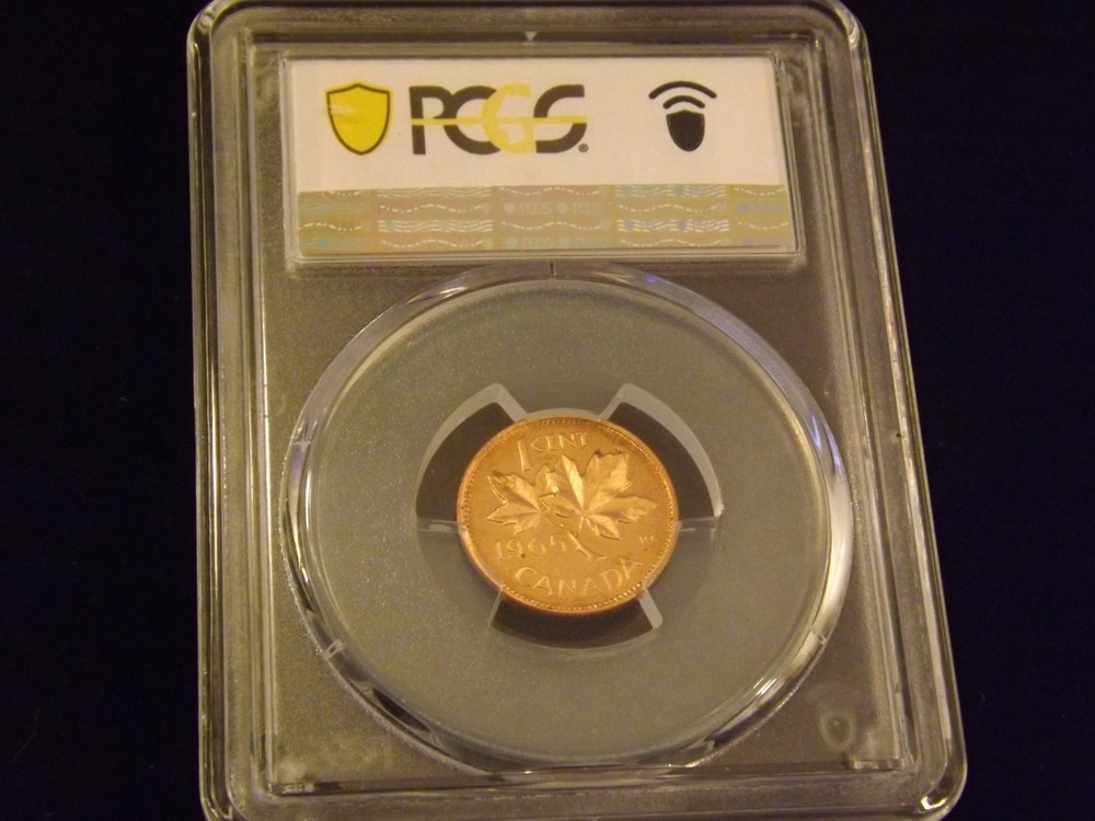 1965 1C Cent Canada PCGS PL 65 RD