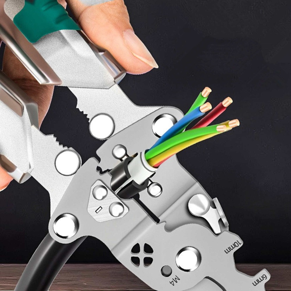Portable Multi-Function Wire Stripper Scissor With Electrical Tester Built-in