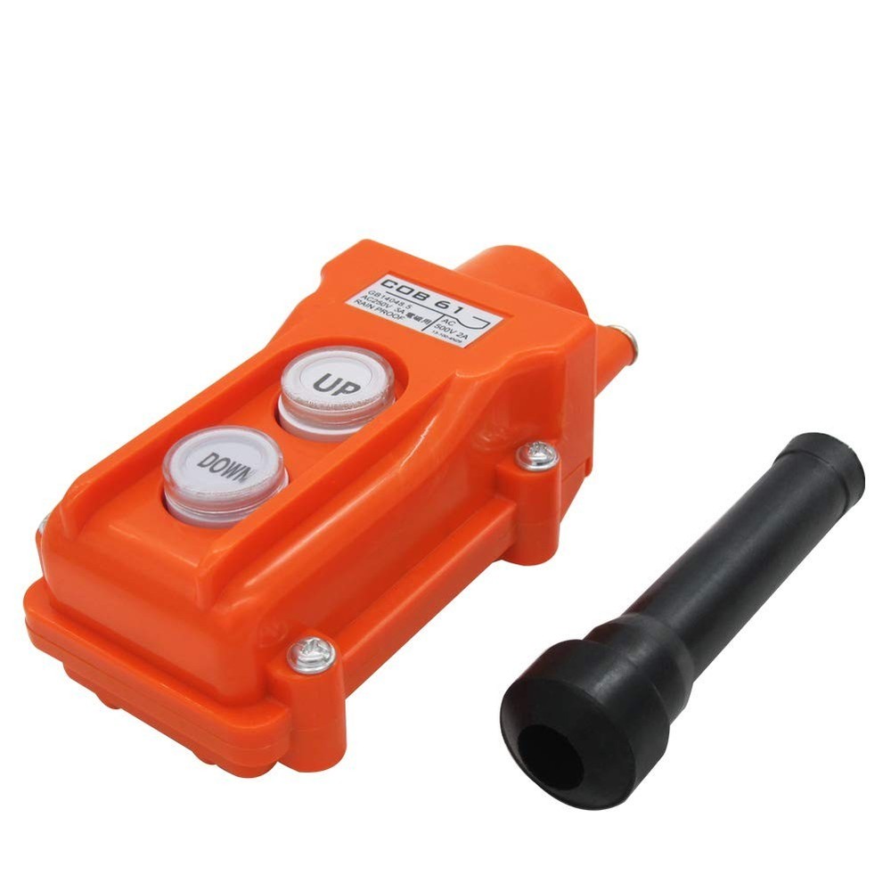 Durable Rainproof Push Button Switch for Electric Hoists - 1-Piece, 500V AC