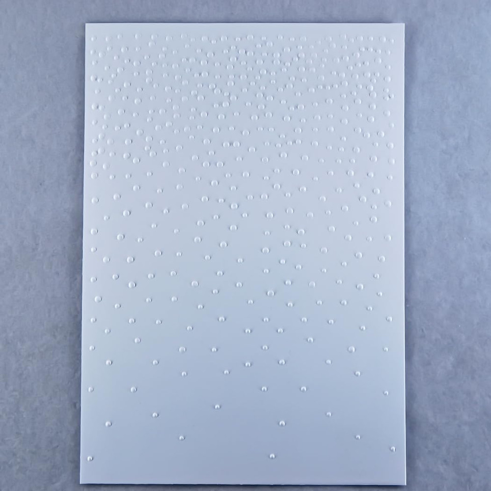 KWELLAM Merry Christmas Snowfall Snowflake Dots Background Plastic Embossing Fol