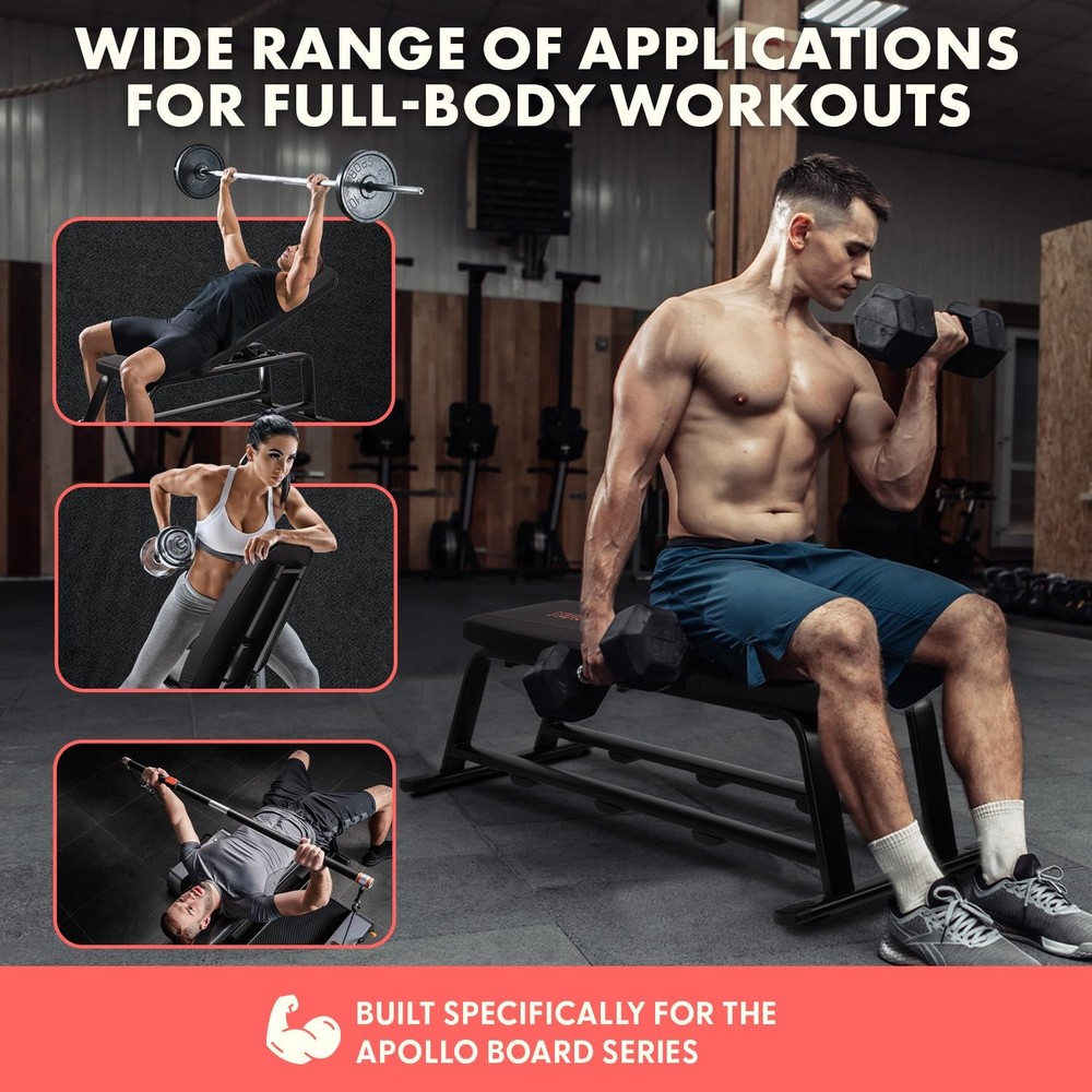 Adjustable Flat Weight Bench For Full-Body Workout Foldable Bench Press For H...