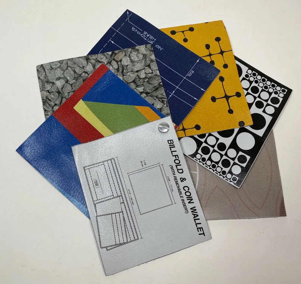 ACME Studio Printed Leather Samples By EAMES WRIGHT MENDINI ROCKWELL