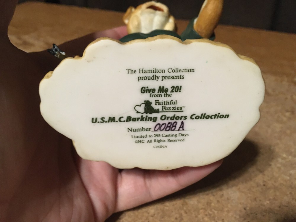 HAMILTON COLLECTION USMC " GIVE ME 20! " USMC BARKING ORDERS / WRONGWAY052