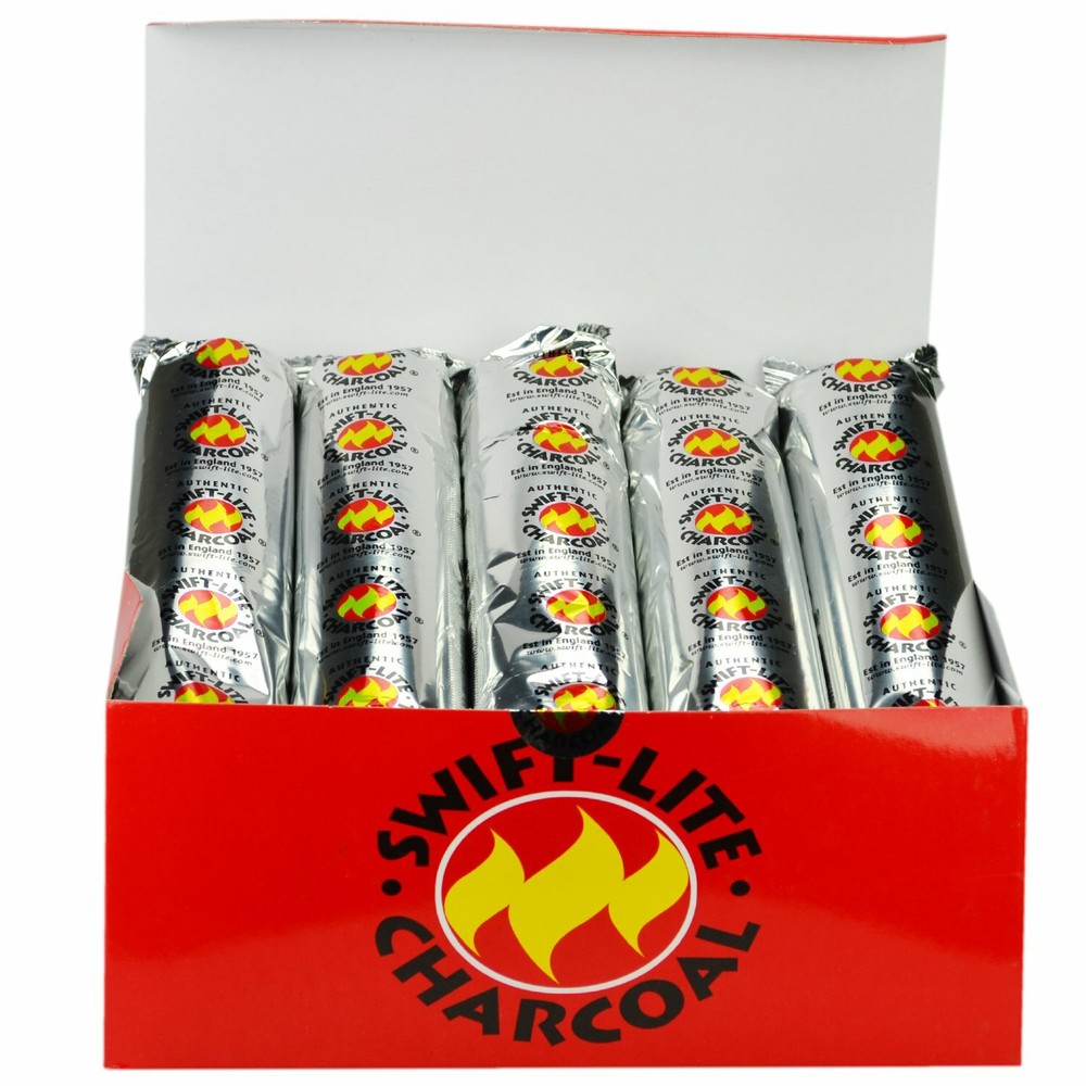 FULL BOX Swift Lite Large 40mm Charcoal Incense Resin 100 pc