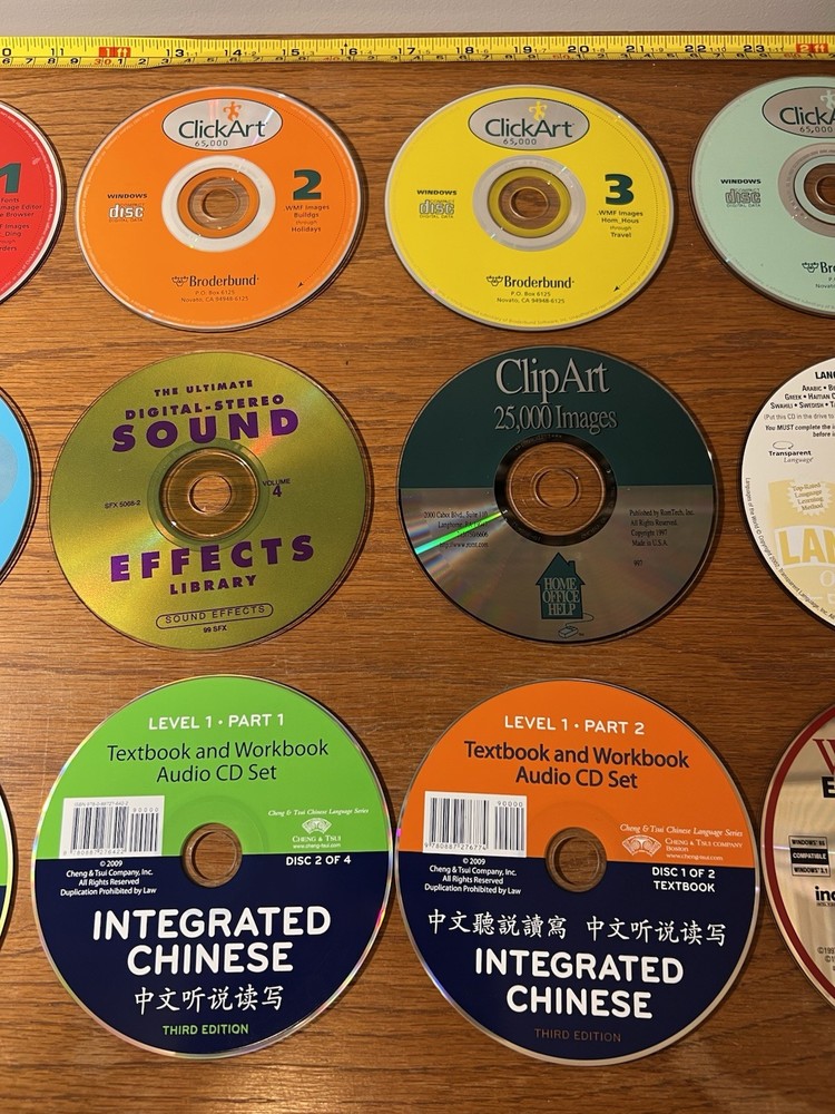 Windows Software CD DVD Lot: SFX, Adobe, Microsoft Office, Education, Music, Map