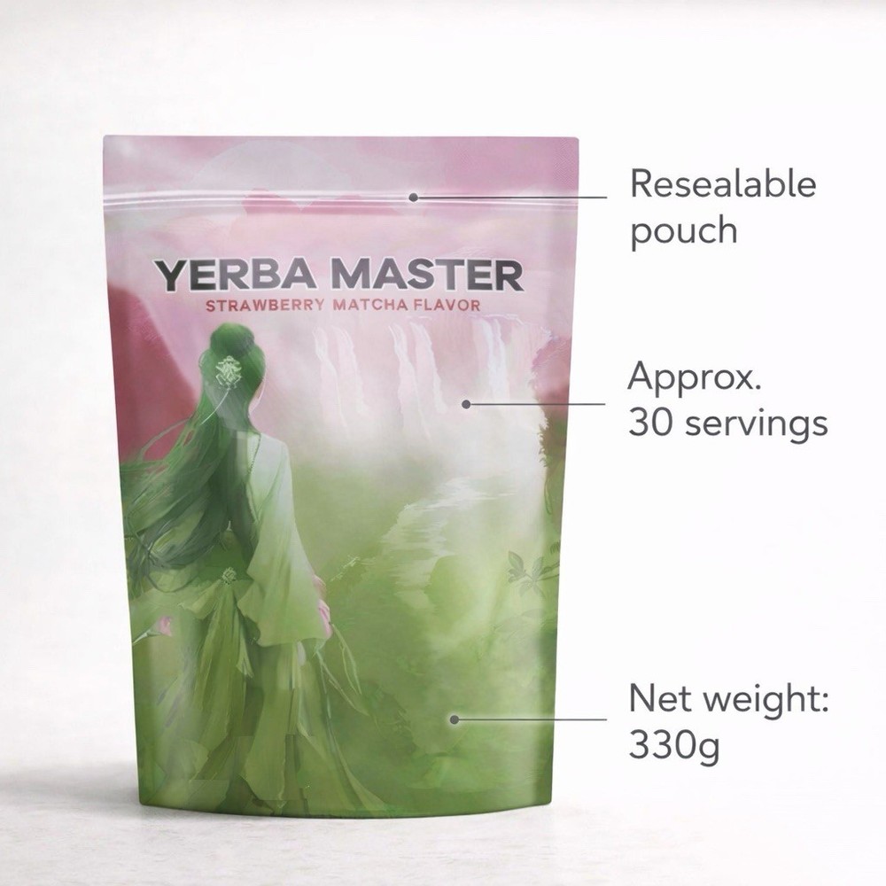 Yerba Mate Drink Mix 2PACK Bundle – Strawberry Matcha + Peach & Mango Infusion