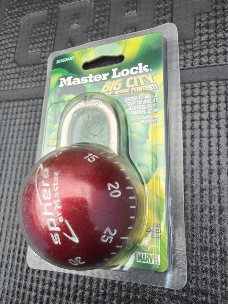 Master Lock Sphero by Master Smooth Spin Combination Lock Padlock 2075DAST Red
