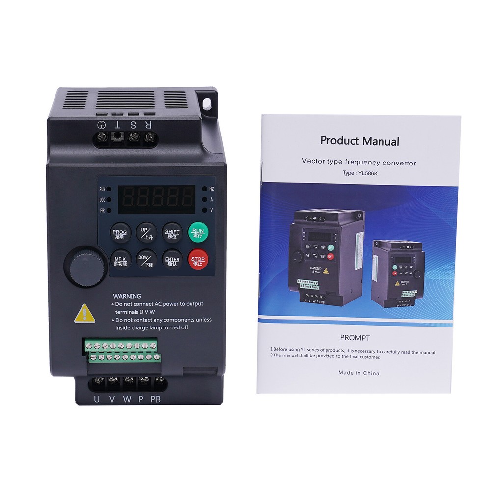 2 HP 3 Phase Motor Variable Frequency Drive VFD Speed Controller 220VAC 1.5KW 7A