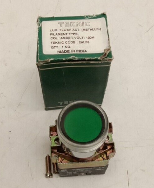 TEKNIC 2ALF5 Green Illuminated Button 130 V