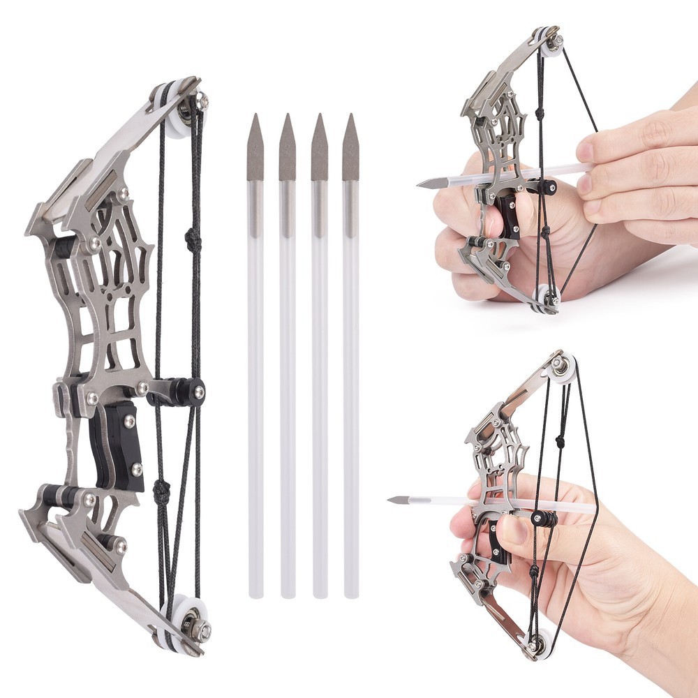 MINI Archery Compound Bow Type with 12 Arrows for Hunting Shoot Target Practise