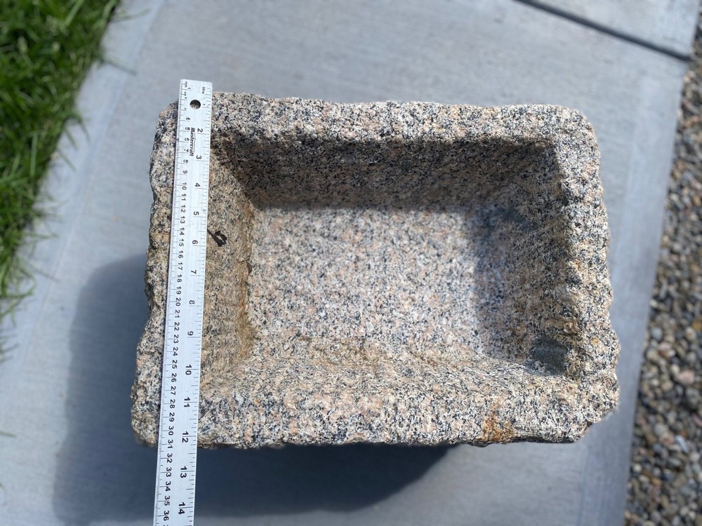 antique granite trough #9