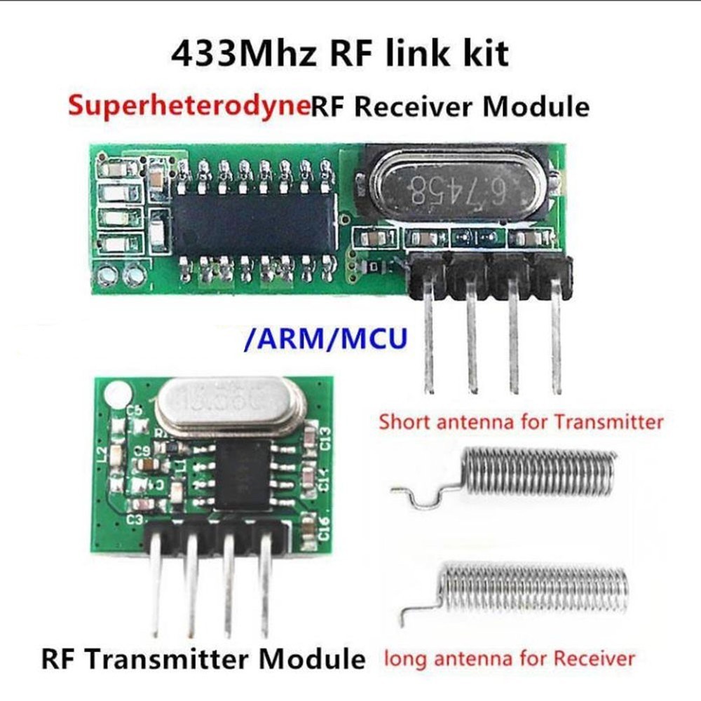 Transmitter Receiving Module Transmitter Module 433.92MHz Antennas RF Receiver