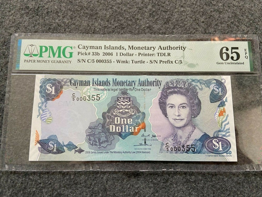 2006 Cayman Islands, Monetary Authority, $1 One Dollar PMG Certified