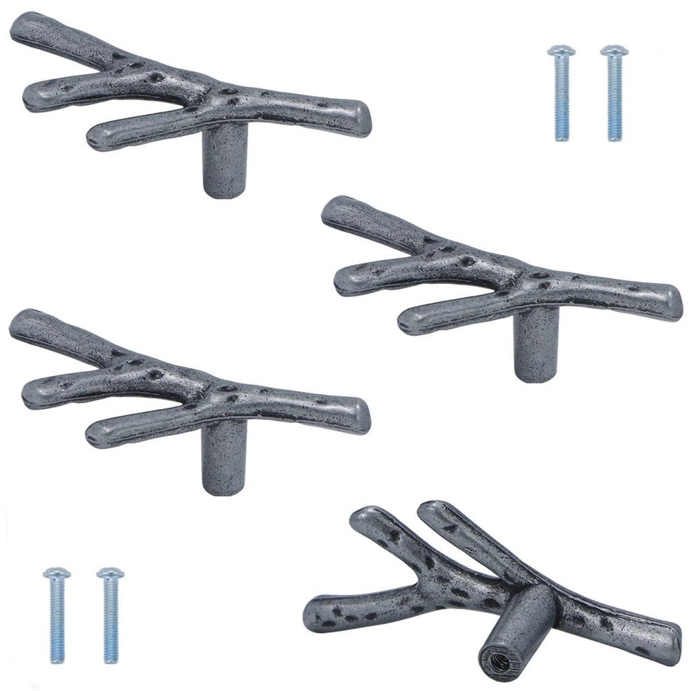Twig Branch Cabinet Knobs Vintage Drawer Handle Black Tree Twig Dresser Pull ...