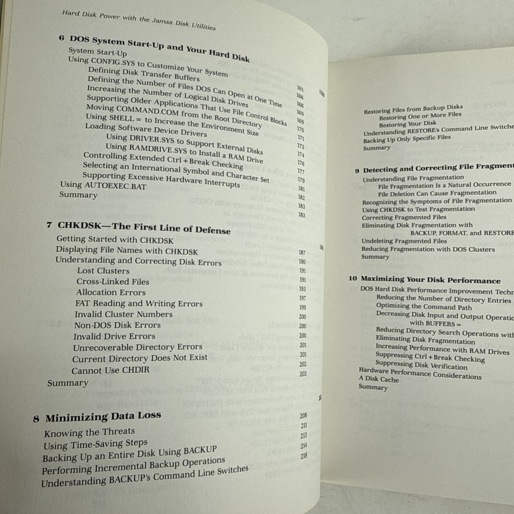 DOS Hard Disk Power Jamsa Disk Utilities Book 2 Disks Max PC Performance Vintage