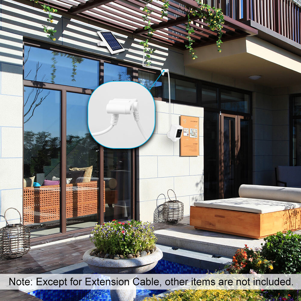 2.5m/8.2ft Extension Cable Compatible with Cam Solar Panel A2H4