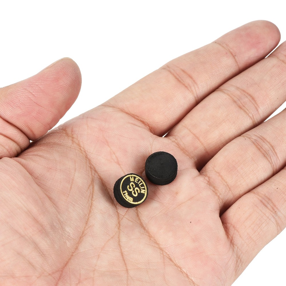 11mm Billiard Stick Tips, 2pcs Super Soft Multiple Layer, Black