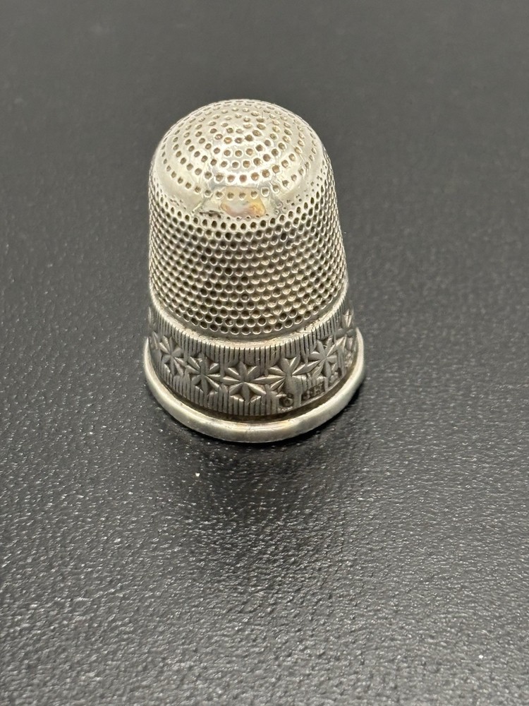 A Charles Horner Silver Thimble 1901 Chester Hallmark, Punched Dome