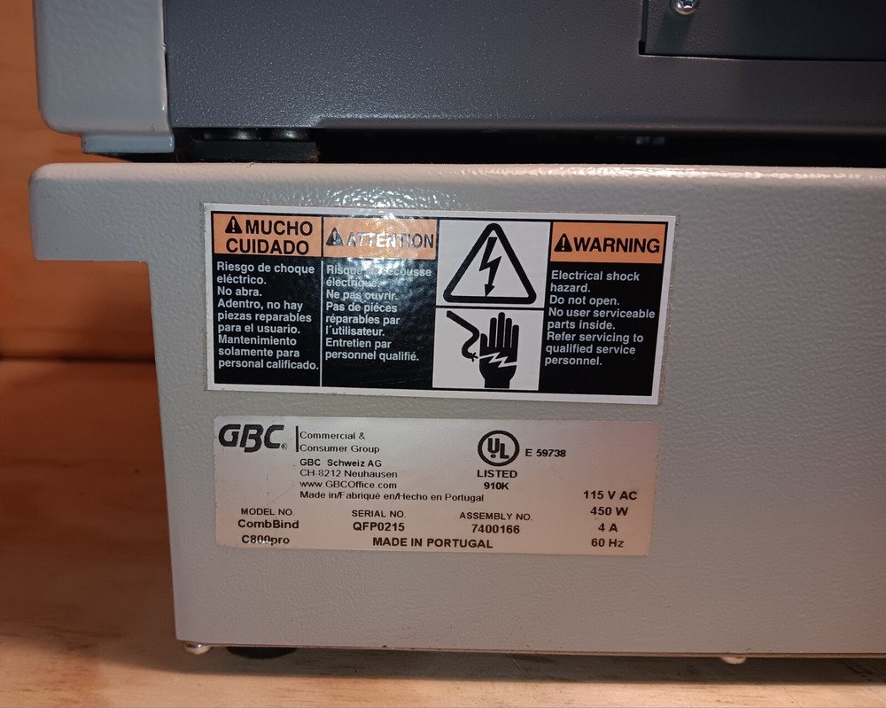 GBC CombBind C800PRO Electric Binding Machine, Binds 500 Sheets, Punches 25