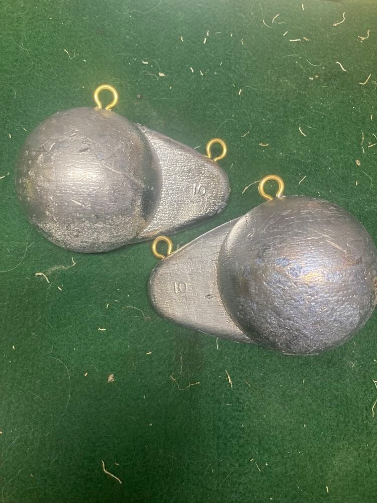 Two 10 lb Lead Downrigger Weights