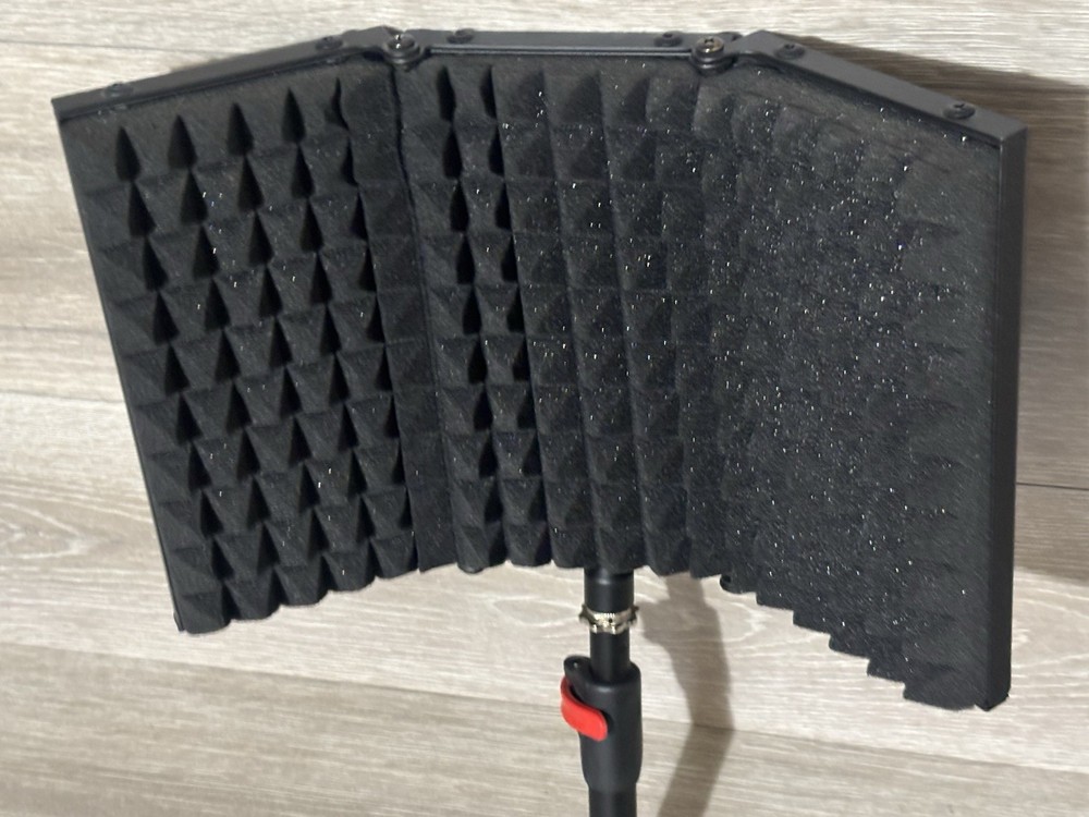 AxcessAbles Mic Reflection Pop Filter Pyramidal Acoustic Foam Lining Lightweight