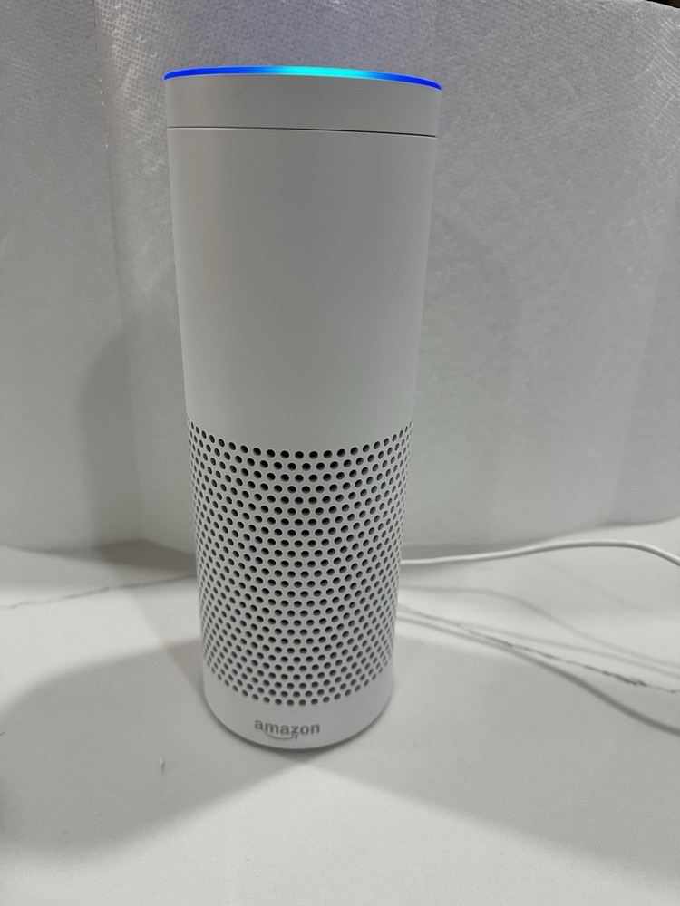 Amazon Echo Personal Assistant Bluetooth with Alexa Voice Control White TESTED