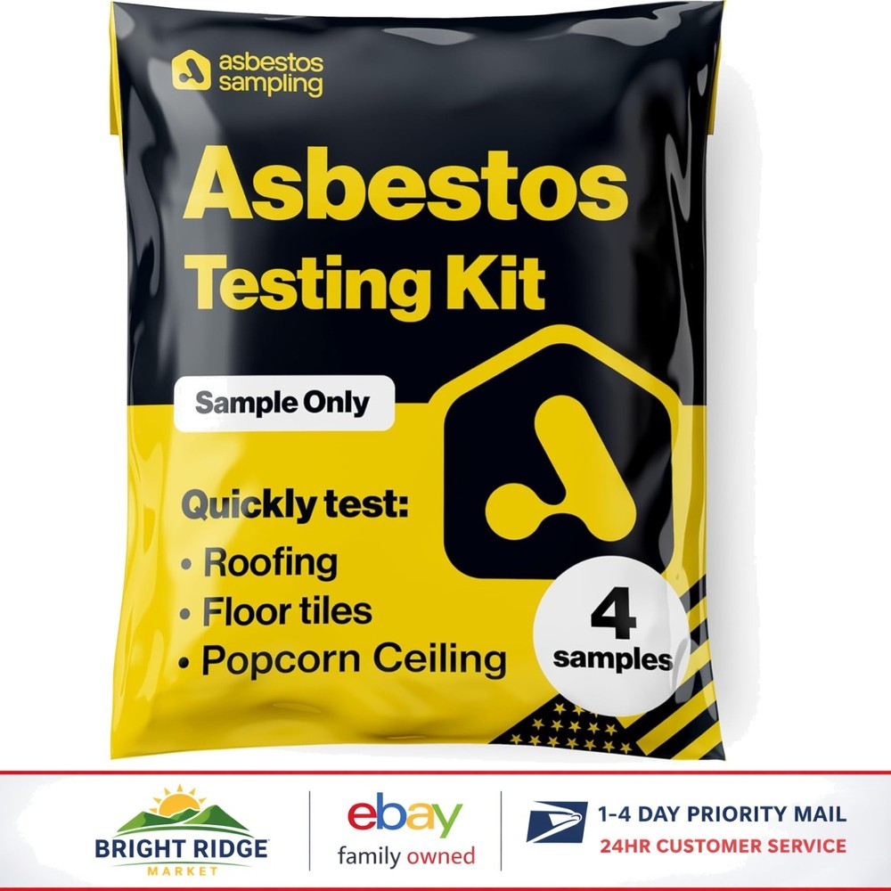 Asbestos Analysis Kit with 72hr Results - 4 Samples for Accurate Testing