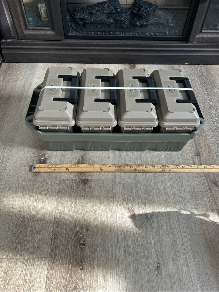 MTM AC4C 4-Can Ammo Crate Box Storage – Stackable, Durable, Easy Carry Organizer