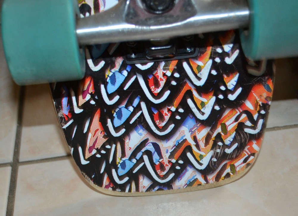Punked skateboard with speed cruiser wheels