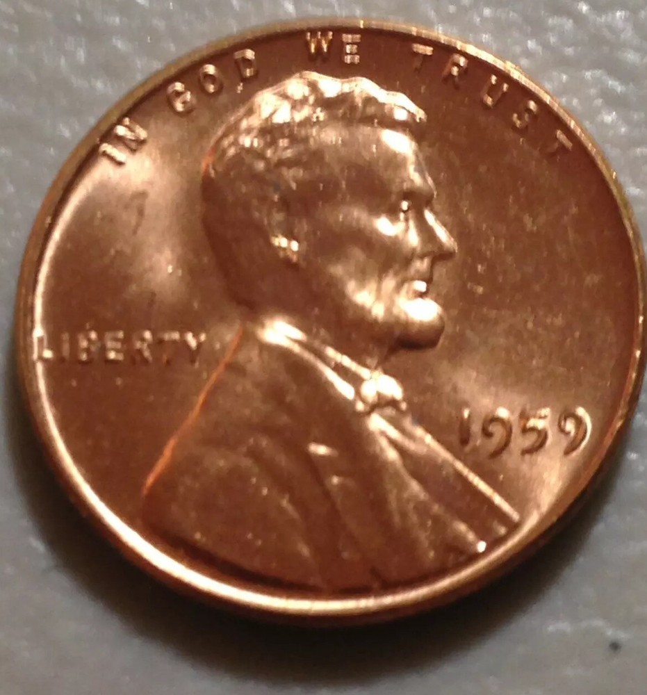 1959 1C RD Lincoln Memorial Cent Brilliant Uncirculated