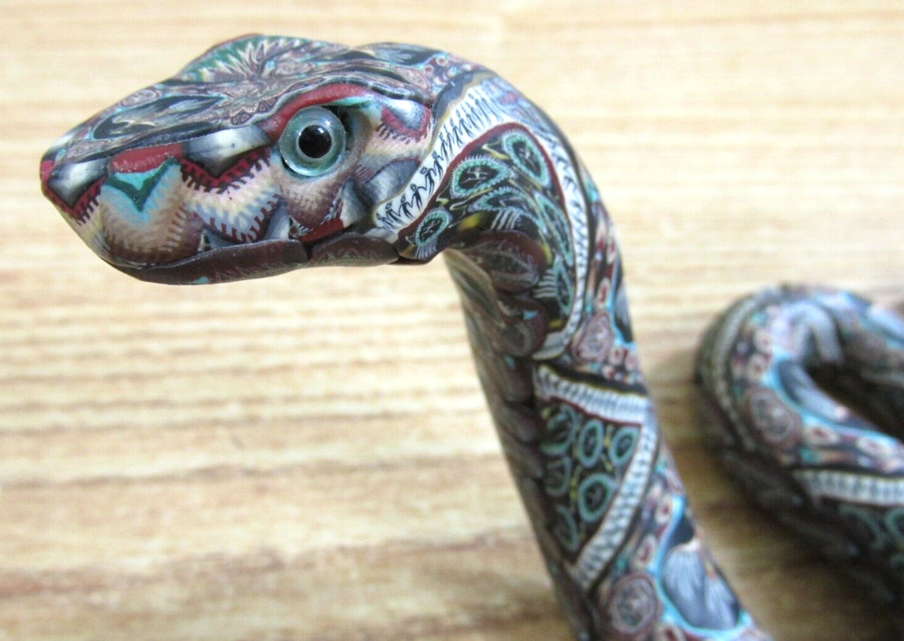POLYMER CLAY SNAKE SCULPTURE / THUNDERBIRDS