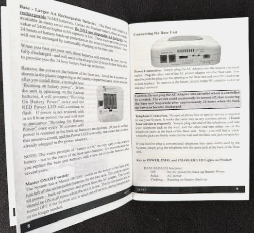 LIFE LINK RESPONSE 2 WAY VOICE EMERGENCY RESPONSE SYSTEM, PENDANT & 911 FORWARD