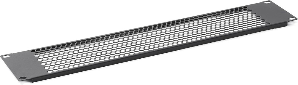 2PCS 2U Blank Rack Mount Panel Spacer with Venting for 19'' Server 2U, Black