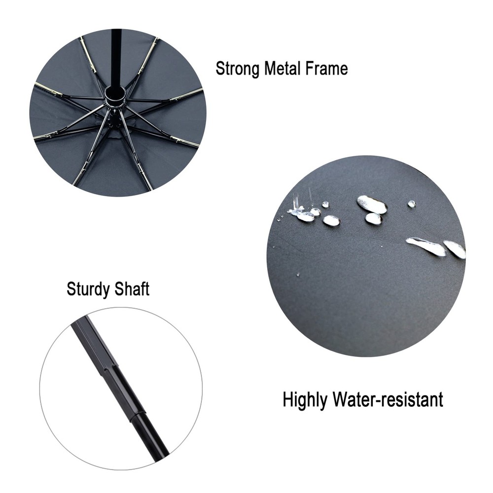 NPCQUN Travel Essentials Umbrella Windproof Compact Collapsible Light, Automatic