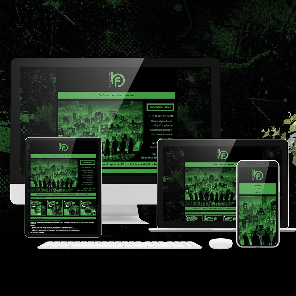 eBay Comic Store Template | Responsive HTML Listing Design | BookFundu