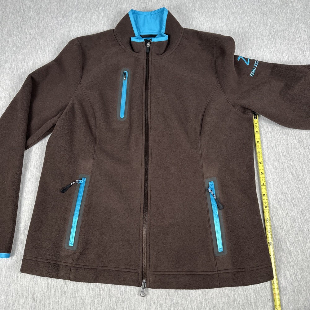 Zero Restriction Tour Series Jacket Women's L Brown Full Zip Microfiber Golf