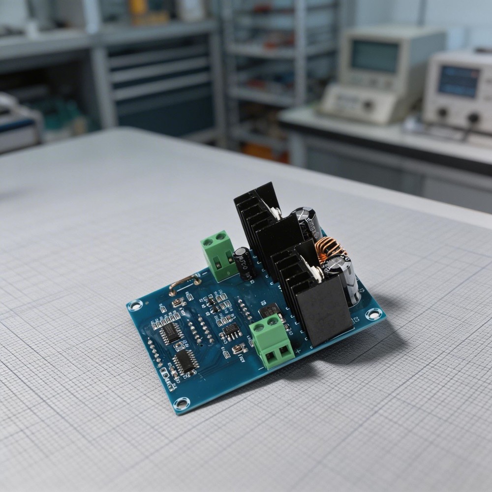 DC Voltage Regulator Board with Digital Display and Thermal Cooling Design