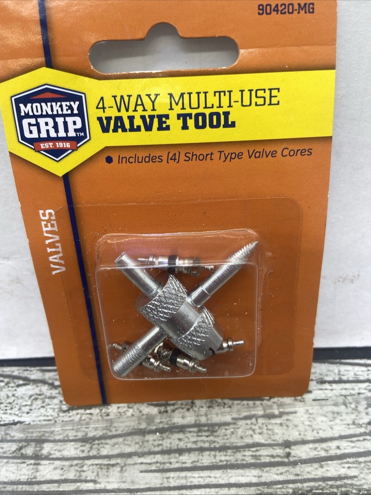 5 piece Monkey Grip Valve Tool/4Way W/Core Lot Of 3 {94}