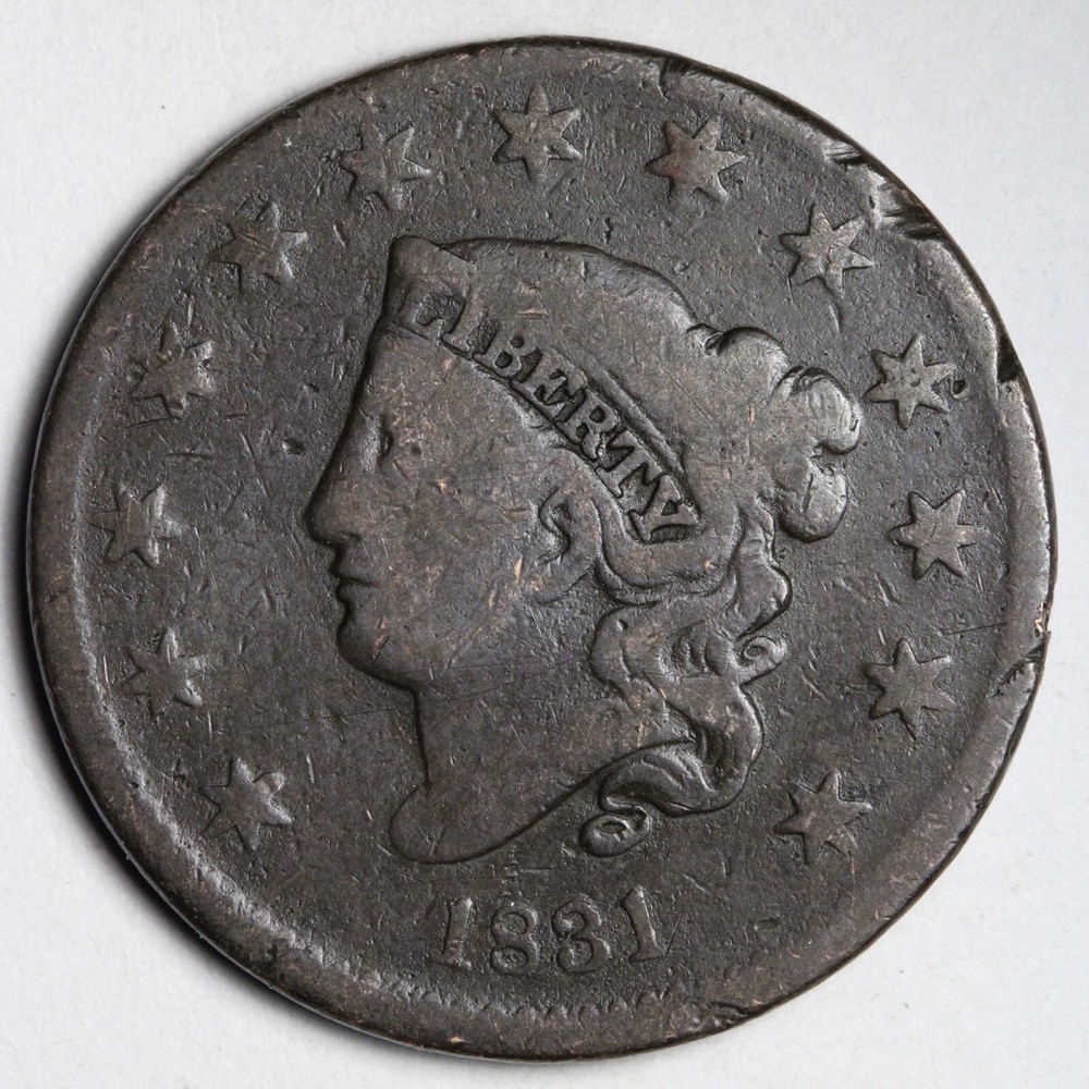 1831 Coronet Head Large Cent CHOICE FINE E118 ZCH