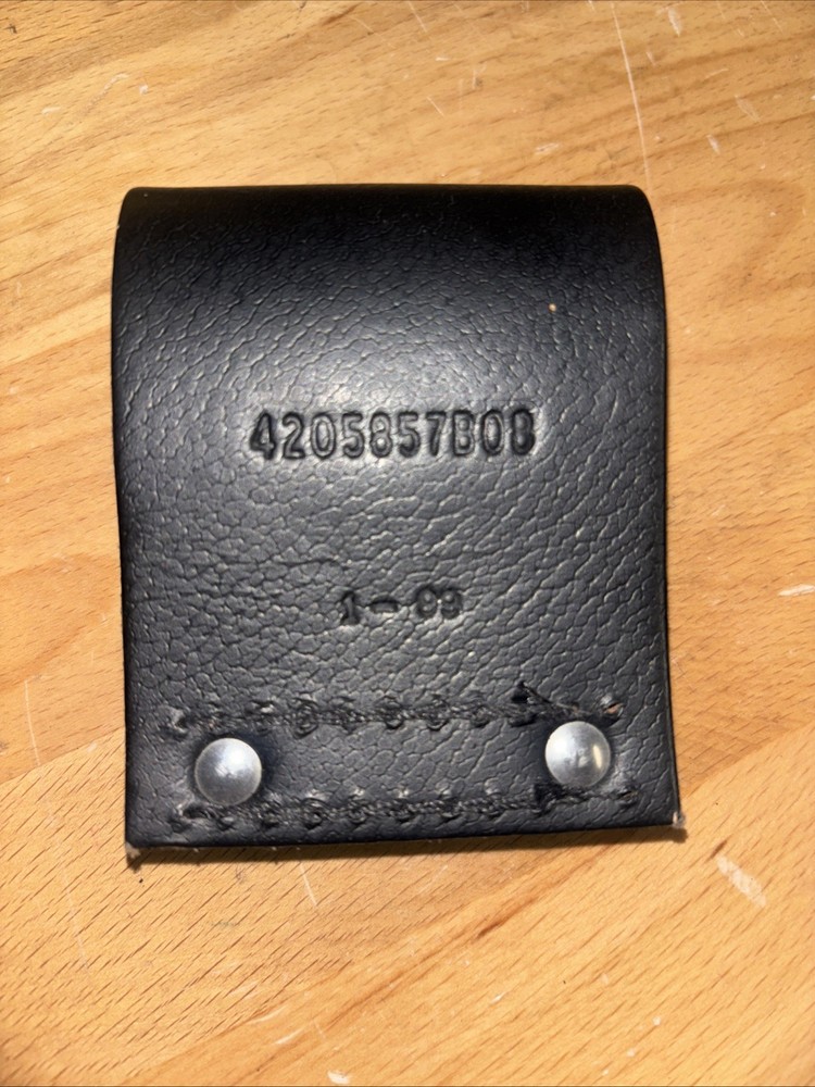 Black leather radio hook duty belt hook