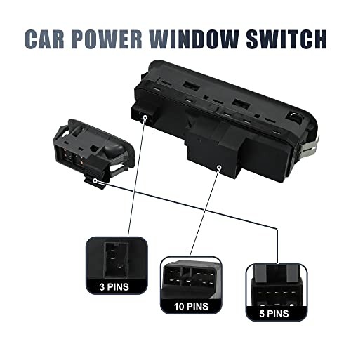 4PCS Replacement Driver Master Power Window Switch Set for 99-06 Chevy Tracker