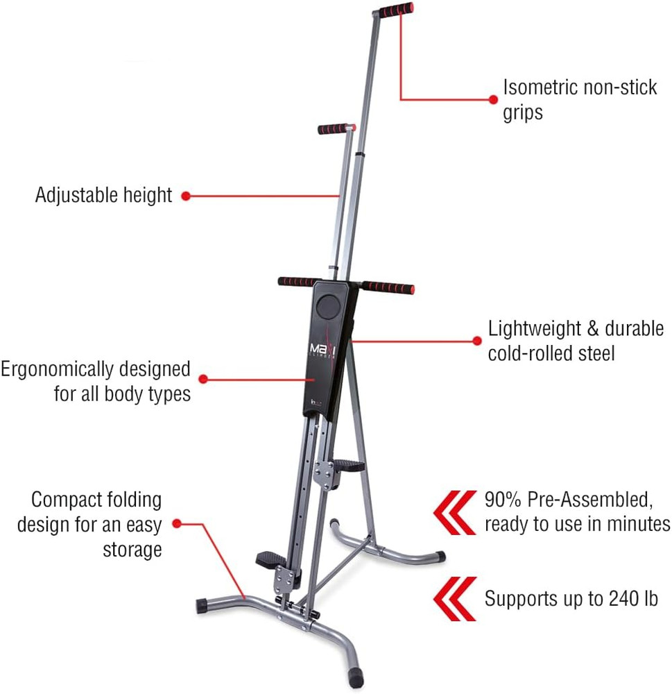 2.0 Vertical Climber ERS (Elastic Resistance System) - Easy to Assemble, Folding