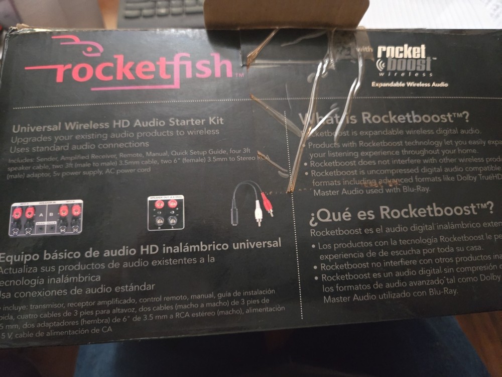 Rocketfish Rocket Boost RFRBKIT Wireless HD universal Audio Starter Kit Open Box